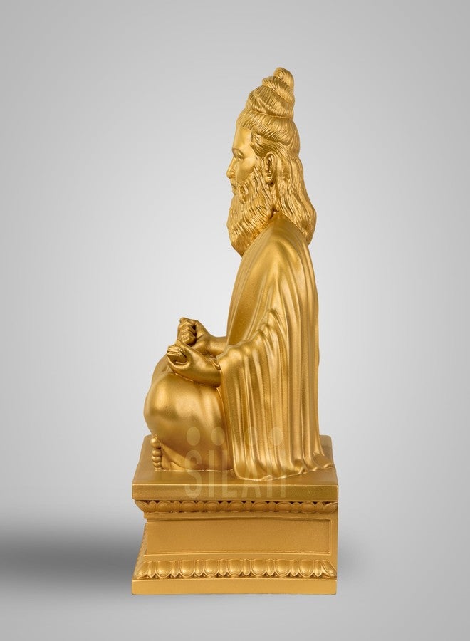 SILAII Thiruvalluvar Sculpture - 6 Inch | Gold Colour Statue Home Decor & Cultural Gifting - Image 5